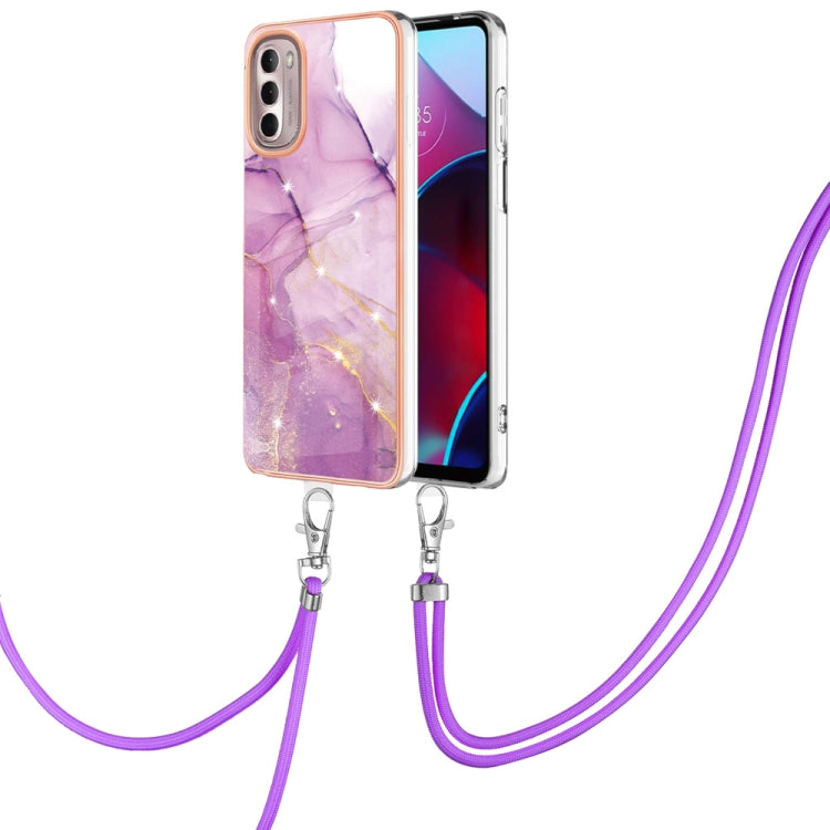 Electroplating Marble Pattern TPU Phone Case with Lanyard, For iPhone SE 2022 / SE 2020 / 8 / 7, For Motorola Moto G Stylus 2022, For Nokia G20 / G10, For Nokia G21 / G11, For Samsung Galaxy A23 5G / 4G, For OPPO Realme 9 Pro+ 5G                       ...