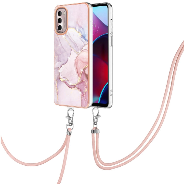 Electroplating Marble Pattern TPU Phone Case with Lanyard, For iPhone SE 2022 / SE 2020 / 8 / 7, For Motorola Moto G Stylus 2022, For Nokia G20 / G10, For Nokia G21 / G11, For Samsung Galaxy A23 5G / 4G, For OPPO Realme 9 Pro+ 5G                       ...