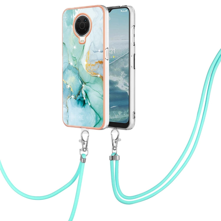 Electroplating Marble Pattern TPU Phone Case with Lanyard, For iPhone SE 2022 / SE 2020 / 8 / 7, For Motorola Moto G Stylus 2022, For Nokia G20 / G10, For Nokia G21 / G11, For Samsung Galaxy A23 5G / 4G, For OPPO Realme 9 Pro+ 5G                       ...