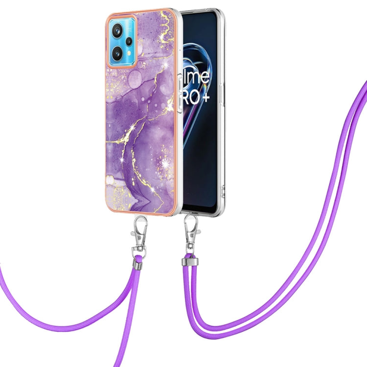 Electroplating Marble Pattern TPU Phone Case with Lanyard, For iPhone SE 2022 / SE 2020 / 8 / 7, For Motorola Moto G Stylus 2022, For Nokia G20 / G10, For Nokia G21 / G11, For Samsung Galaxy A23 5G / 4G, For OPPO Realme 9 Pro+ 5G                       ...