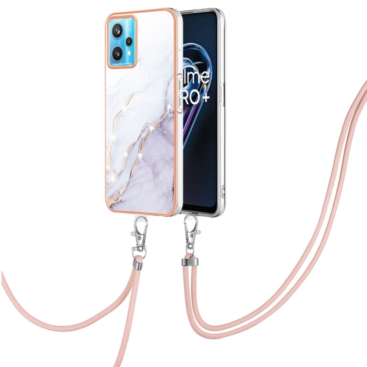 Electroplating Marble Pattern TPU Phone Case with Lanyard, For iPhone SE 2022 / SE 2020 / 8 / 7, For Motorola Moto G Stylus 2022, For Nokia G20 / G10, For Nokia G21 / G11, For Samsung Galaxy A23 5G / 4G, For OPPO Realme 9 Pro+ 5G                       ...