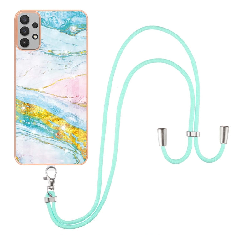 Electroplating Marble Pattern TPU Phone Case with Lanyard, For iPhone SE 2022 / SE 2020 / 8 / 7, For Motorola Moto G Stylus 2022, For Nokia G20 / G10, For Nokia G21 / G11, For Samsung Galaxy A23 5G / 4G, For OPPO Realme 9 Pro+ 5G                       ...