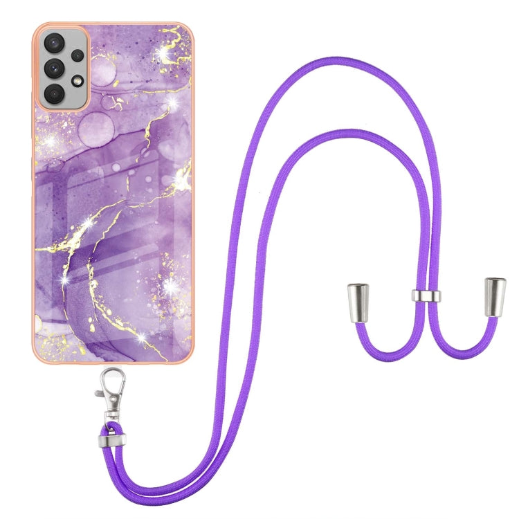 Electroplating Marble Pattern TPU Phone Case with Lanyard, For iPhone SE 2022 / SE 2020 / 8 / 7, For Motorola Moto G Stylus 2022, For Nokia G20 / G10, For Nokia G21 / G11, For Samsung Galaxy A23 5G / 4G, For OPPO Realme 9 Pro+ 5G                       ...