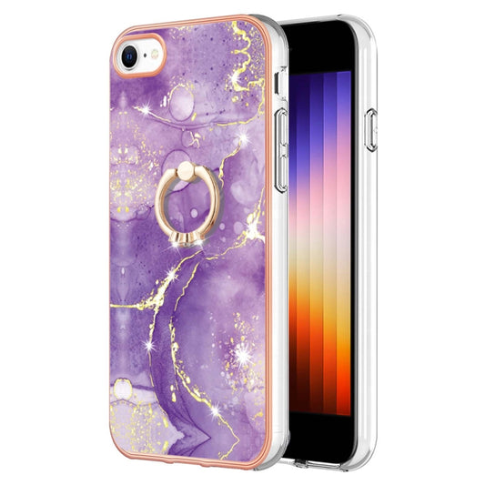 Electroplating Marble Pattern TPU Phone Case with Ring, For iPhone SE 2022 / SE 2020 / 8 / 7, For Motorola Moto G Stylus 2022, For Nokia G20 / G10, For Nokia G21 / G11, For Xiaomi 11T / 11T Pro, For Xiaomi Redmi 10, For Samsung Galaxy A23 5G / 4G      ...