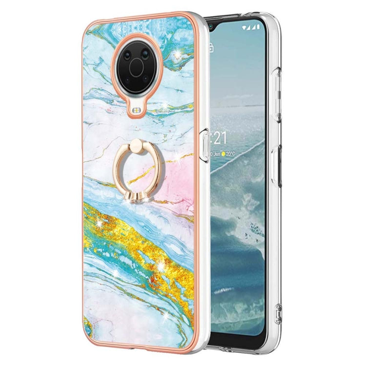 Electroplating Marble Pattern TPU Phone Case with Ring, For iPhone SE 2022 / SE 2020 / 8 / 7, For Motorola Moto G Stylus 2022, For Nokia G20 / G10, For Nokia G21 / G11, For Xiaomi 11T / 11T Pro, For Xiaomi Redmi 10, For Samsung Galaxy A23 5G / 4G      ...