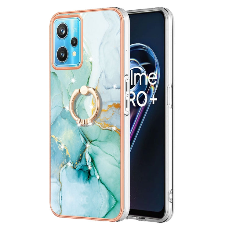 Electroplating Marble Pattern TPU Phone Case with Ring, For Samsung Galaxy A13 4G, For OPPO Realme 9 Pro 5G, For OPPO Realme 9i / A36 / A96 4G