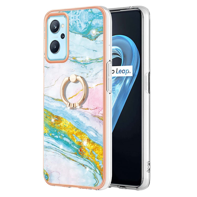 Electroplating Marble Pattern TPU Phone Case with Ring, For Samsung Galaxy A13 4G, For OPPO Realme 9 Pro 5G, For OPPO Realme 9i / A36 / A96 4G