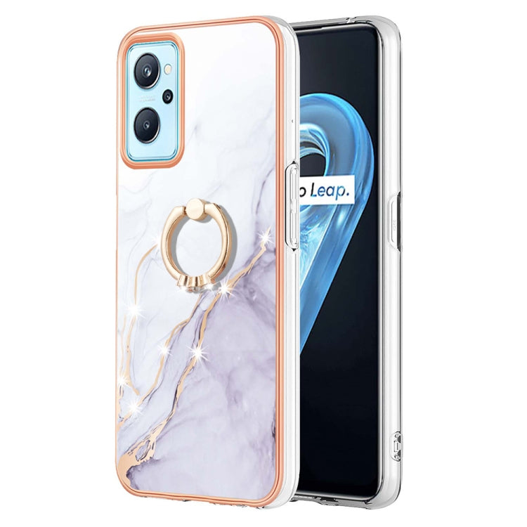 Electroplating Marble Pattern TPU Phone Case with Ring, For Samsung Galaxy A13 4G, For OPPO Realme 9 Pro 5G, For OPPO Realme 9i / A36 / A96 4G