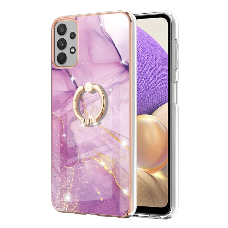 Electroplating Marble Pattern TPU Phone Case with Ring, For Samsung Galaxy A13 4G, For OPPO Realme 9 Pro 5G, For OPPO Realme 9i / A36 / A96 4G