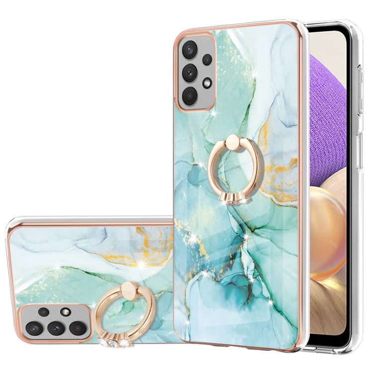 Electroplating Marble Pattern TPU Phone Case with Ring, For Samsung Galaxy A13 4G, For OPPO Realme 9 Pro 5G, For OPPO Realme 9i / A36 / A96 4G