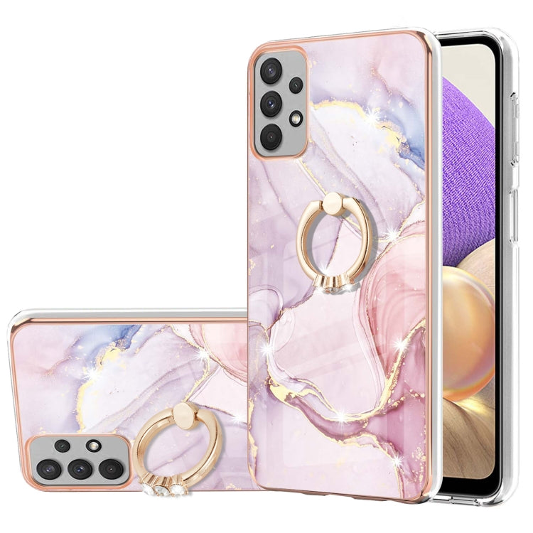 Electroplating Marble Pattern TPU Phone Case with Ring, For Samsung Galaxy A13 4G, For OPPO Realme 9 Pro 5G, For OPPO Realme 9i / A36 / A96 4G
