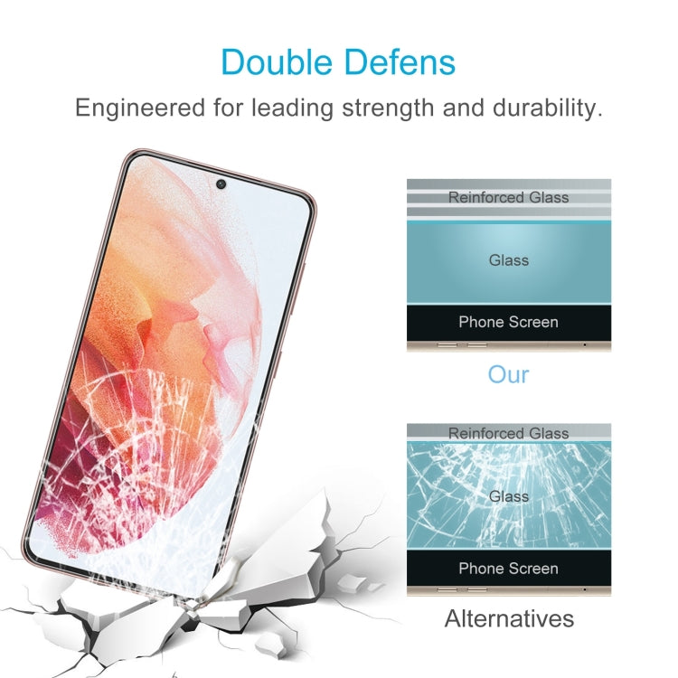 10 PCS 0.18mm 9H 2.5D Tempered Glass Fingerprint Unlock Film, For Samsung Galaxy S21 5G (10 PCS), For Samsung Galaxy S21+ 5G (10 PCS), For Samsung Galaxy S22 5G (10pcs), For Samsung Galaxy S22+ 5G (10 PCS)