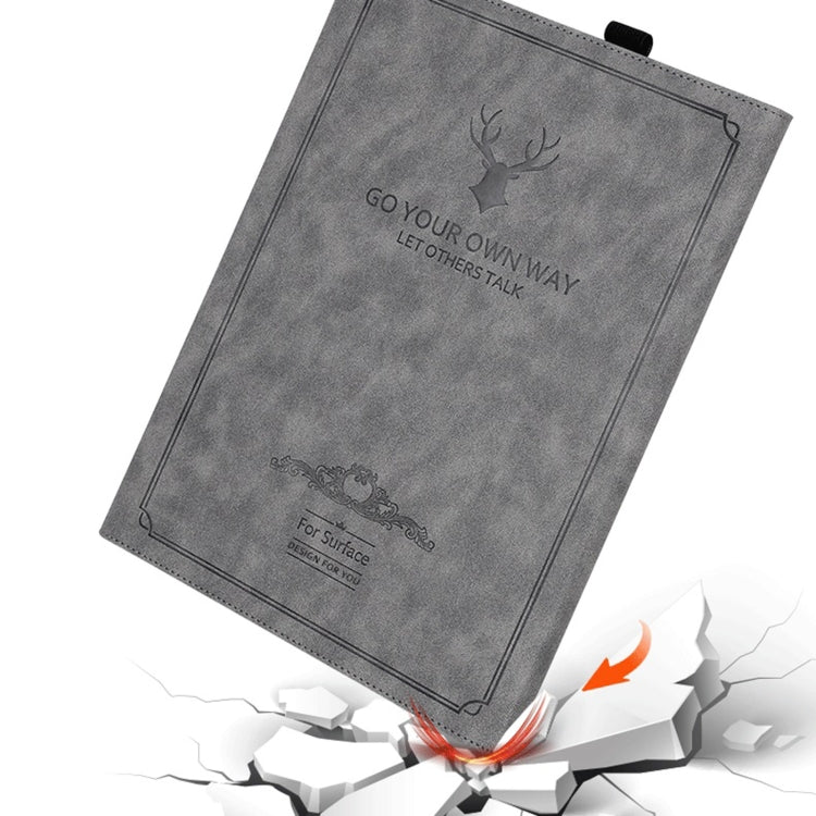Deer Head Pattern Tablet Leather Case, For Microsoft Surface Go 3 / 2 / 1, For MicroSoft Surface Pro 8, For MicroSoft Surface Pro 7 / 6 / 5 / 4