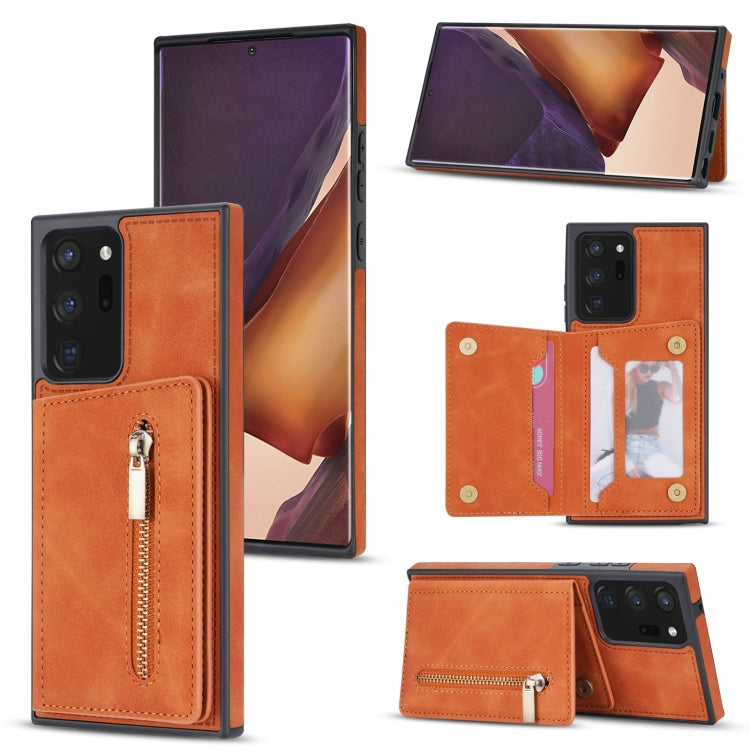 Zipper Card Holder Phone Case, For Samsung Galaxy A12 5G, For Samsung Galaxy A51 4G, For Samsung Galaxy A71 4G, For Samsung Galaxy A52 / A52s, For Samsung Galaxy Note20, For Samsung Galaxy Note20 Ultra, For Samsung Galaxy S20, For Samsung Galaxy S20+
