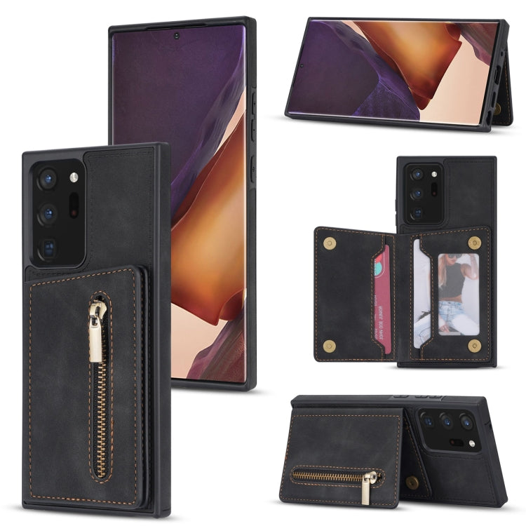 Zipper Card Holder Phone Case, For Samsung Galaxy A12 5G, For Samsung Galaxy A51 4G, For Samsung Galaxy A71 4G, For Samsung Galaxy A52 / A52s, For Samsung Galaxy Note20, For Samsung Galaxy Note20 Ultra, For Samsung Galaxy S20, For Samsung Galaxy S20+