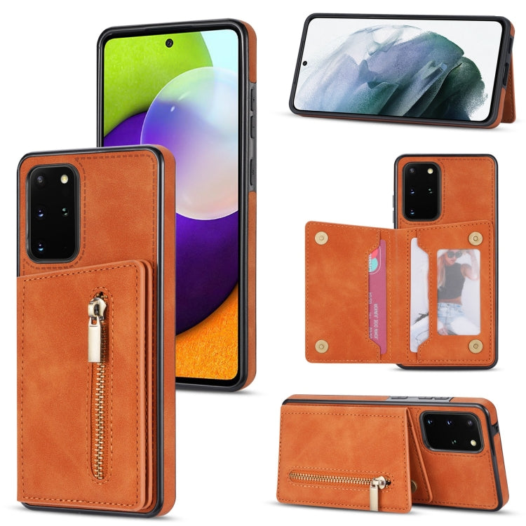 Zipper Card Holder Phone Case, For Samsung Galaxy A12 5G, For Samsung Galaxy A51 4G, For Samsung Galaxy A71 4G, For Samsung Galaxy A52 / A52s, For Samsung Galaxy Note20, For Samsung Galaxy Note20 Ultra, For Samsung Galaxy S20, For Samsung Galaxy S20+