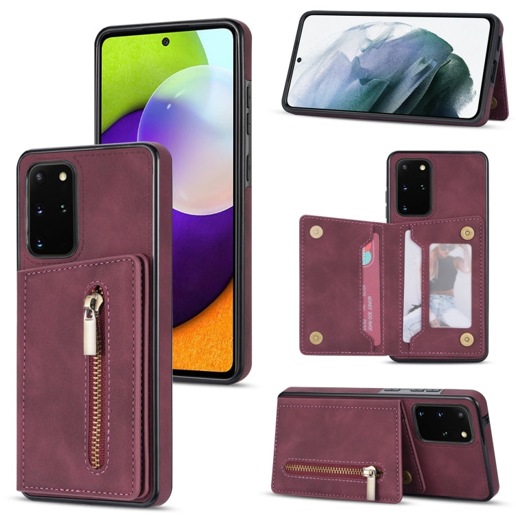 Zipper Card Holder Phone Case, For Samsung Galaxy S20 FE, For Samsung Galaxy S20 Ultra, For Samsung Galaxy S21 Ultra 5G, For Samsung Galaxy S21+ 5G, For Samsung Galaxy S21 5G, For Samsung Galaxy S21 FE 5G, For Samsung Galaxy S22 5G                     ...
