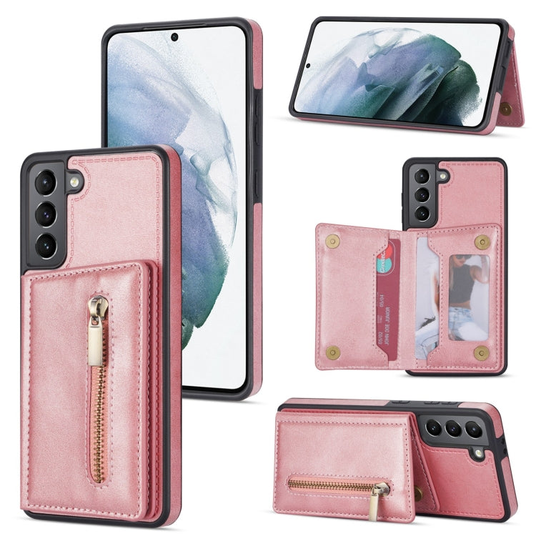 Zipper Card Holder Phone Case, For Samsung Galaxy S20 FE, For Samsung Galaxy S20 Ultra, For Samsung Galaxy S21 Ultra 5G, For Samsung Galaxy S21+ 5G, For Samsung Galaxy S21 5G, For Samsung Galaxy S21 FE 5G, For Samsung Galaxy S22 5G                     ...