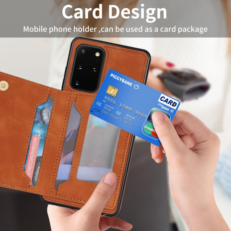 Line Card Holder Phone Case, For Samsung Galaxy S20+, For Samsung Galaxy S20 Ultra, For Samsung Galaxy S21 5G, For Samsung Galaxy S21+ 5G, For Samsung Galaxy S22 5G, For Samsung Galaxy S22+ 5G, For Samsung Galaxy S21 FE 5G, For Samsung Galaxy S21 Ultra...