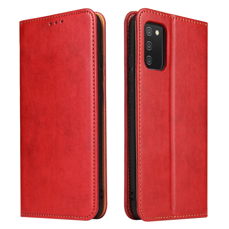 Fierre Shann PU Genuine Leather Texture Leather Phone Case, For Samsung Galaxy A02s, For Samsung Galaxy A13 5G, For Samsung Galaxy A33 5G, For Samsung Galaxy A53 5G, For Samsung Galaxy A73 5G, For Samsung Galaxy S21 FE 5G, For Samsung Galaxy A22 5G