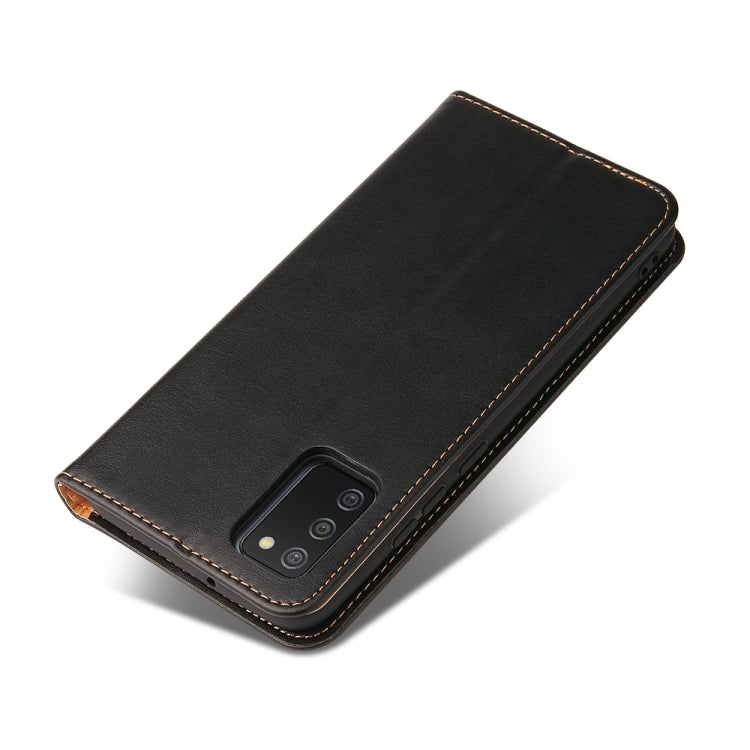 Fierre Shann PU Genuine Leather Texture Leather Phone Case, For Samsung Galaxy A02s, For Samsung Galaxy A13 5G, For Samsung Galaxy A33 5G, For Samsung Galaxy A53 5G, For Samsung Galaxy A73 5G, For Samsung Galaxy S21 FE 5G, For Samsung Galaxy A22 5G