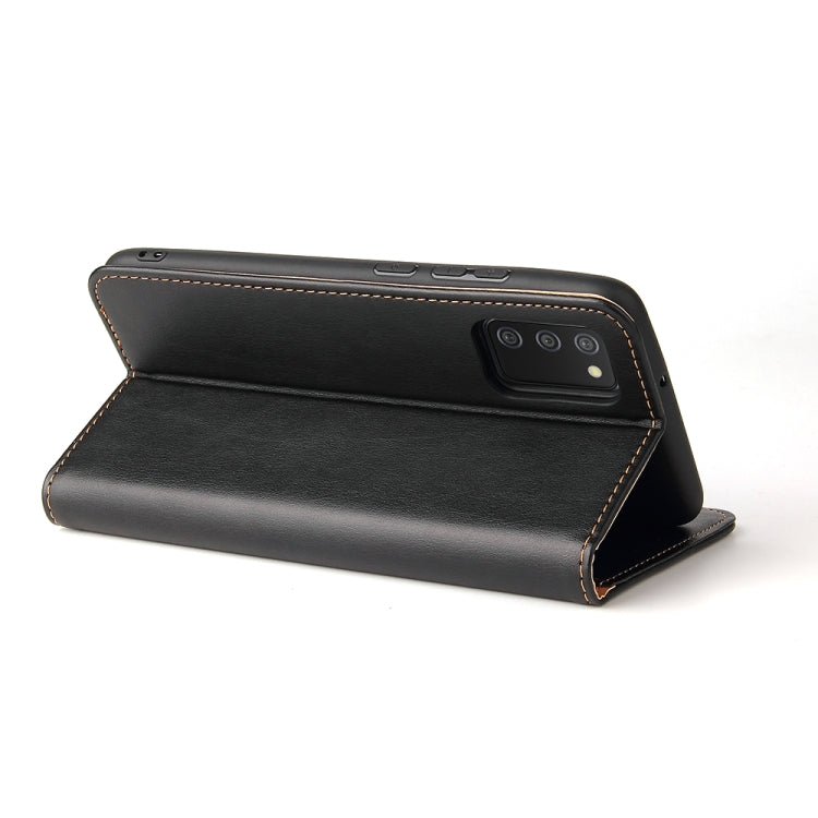 Fierre Shann PU Genuine Leather Texture Leather Phone Case, For Samsung Galaxy A02s, For Samsung Galaxy A13 5G, For Samsung Galaxy A33 5G, For Samsung Galaxy A53 5G, For Samsung Galaxy A73 5G, For Samsung Galaxy S21 FE 5G, For Samsung Galaxy A22 5G