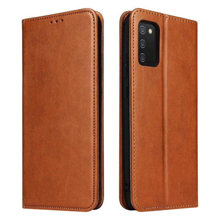 Fierre Shann PU Genuine Leather Texture Leather Phone Case, For Samsung Galaxy A02s, For Samsung Galaxy A13 5G, For Samsung Galaxy A33 5G, For Samsung Galaxy A53 5G, For Samsung Galaxy A73 5G, For Samsung Galaxy S21 FE 5G, For Samsung Galaxy A22 5G