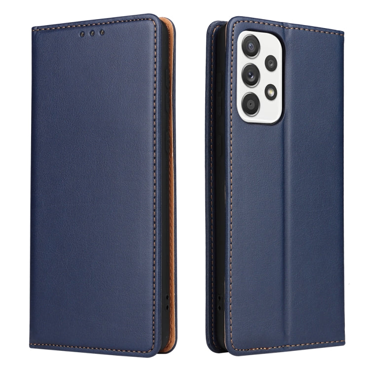 Fierre Shann PU Genuine Leather Texture Leather Phone Case, For Samsung Galaxy A02s, For Samsung Galaxy A13 5G, For Samsung Galaxy A33 5G, For Samsung Galaxy A53 5G, For Samsung Galaxy A73 5G, For Samsung Galaxy S21 FE 5G, For Samsung Galaxy A22 5G