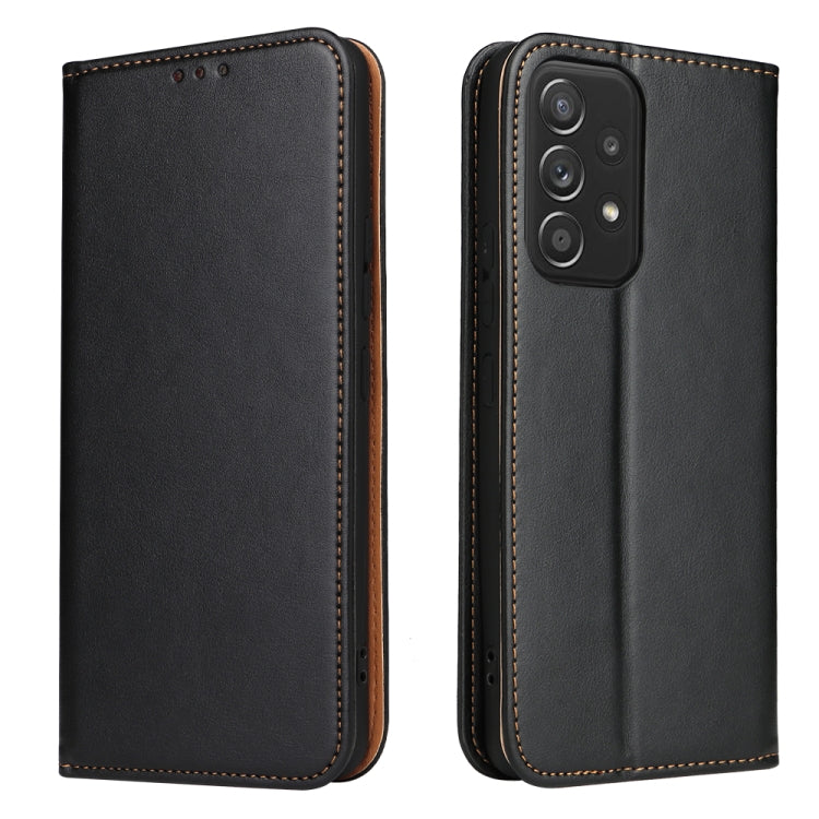 Fierre Shann PU Genuine Leather Texture Leather Phone Case, For Samsung Galaxy A02s, For Samsung Galaxy A13 5G, For Samsung Galaxy A33 5G, For Samsung Galaxy A53 5G, For Samsung Galaxy A73 5G, For Samsung Galaxy S21 FE 5G, For Samsung Galaxy A22 5G