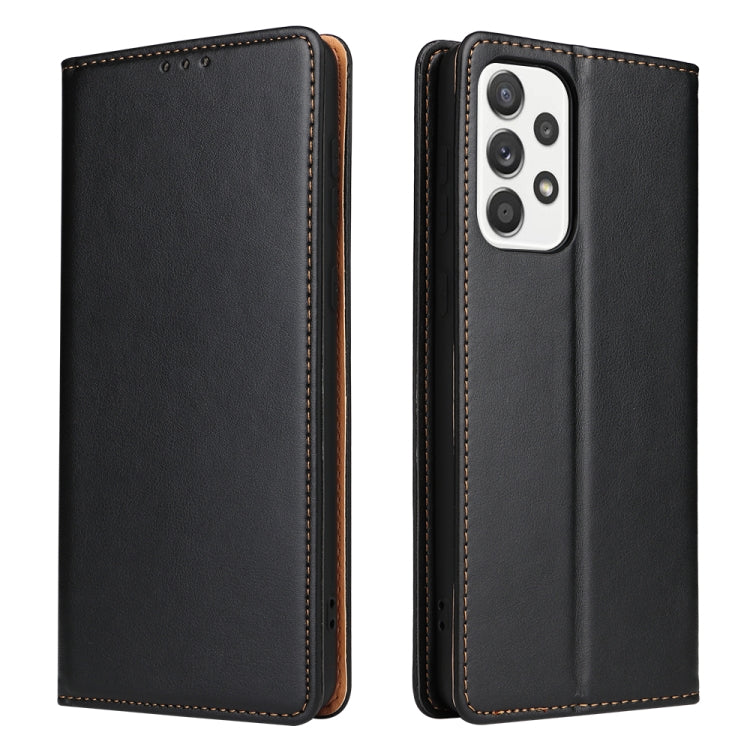 Fierre Shann PU Genuine Leather Texture Leather Phone Case, For Samsung Galaxy A02s, For Samsung Galaxy A13 5G, For Samsung Galaxy A33 5G, For Samsung Galaxy A53 5G, For Samsung Galaxy A73 5G, For Samsung Galaxy S21 FE 5G, For Samsung Galaxy A22 5G