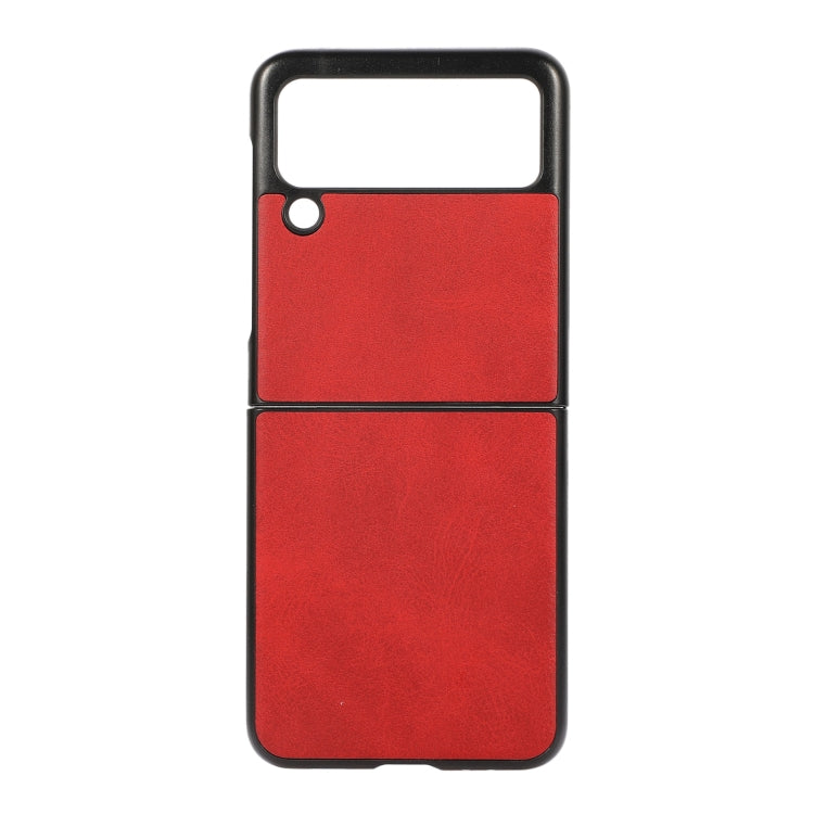 Two-color Calf Texture PU Phone Case, For Samsung Galaxy Z Flip3 5G