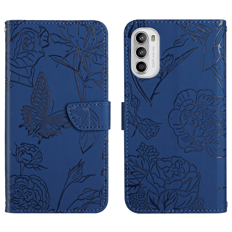 Skin Feel Butterfly Peony Embossed Leather Phone Case, For Honor Magic4 Lite 5G, For Honor X8, For Motorola Moto G82
