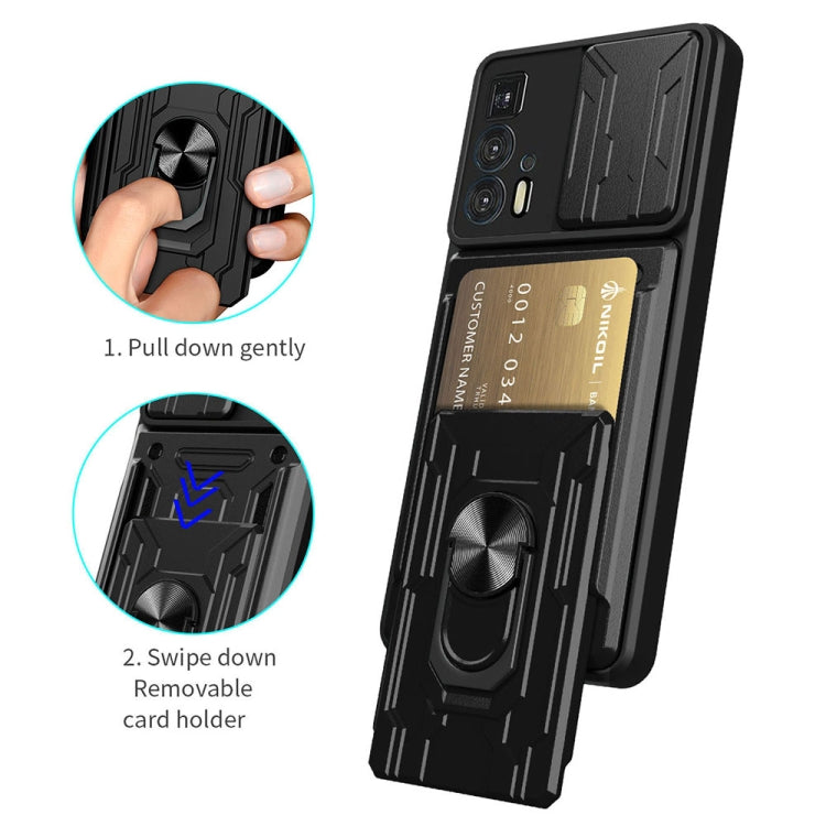 Sliding Camshield TPU+PC Phone Case with Card Slot, For Motorola Edge 20 Pro, For Motorola Moto G100, For OPPO A16, For Xiaomi 12 Pro, For OPPO Realme 8i