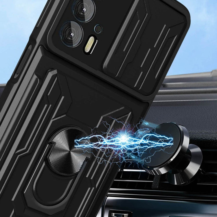 Sliding Camshield TPU+PC Phone Case with Card Slot, For Motorola Edge 20 Pro, For Motorola Moto G100, For OPPO A16, For Xiaomi 12 Pro, For OPPO Realme 8i