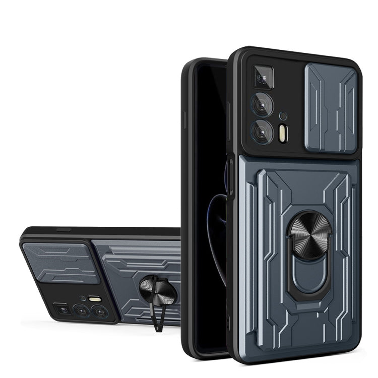 Sliding Camshield TPU+PC Phone Case with Card Slot, For Motorola Edge 20 Pro, For Motorola Moto G100, For OPPO A16, For Xiaomi 12 Pro, For OPPO Realme 8i