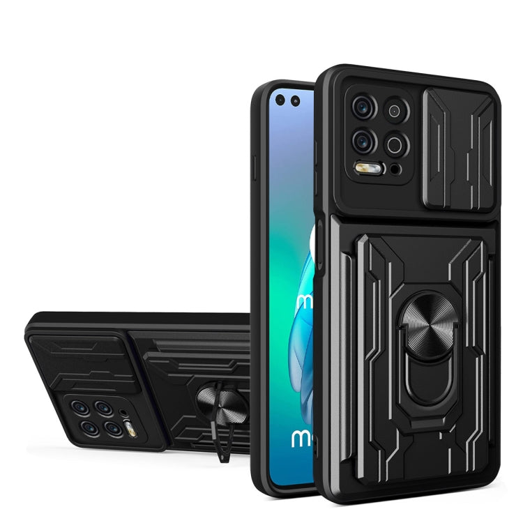 Sliding Camshield TPU+PC Phone Case with Card Slot, For Motorola Edge 20 Pro, For Motorola Moto G100, For OPPO A16, For Xiaomi 12 Pro, For OPPO Realme 8i