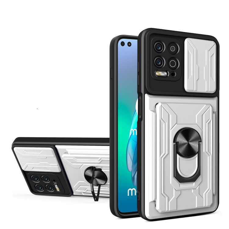 Sliding Camshield TPU+PC Phone Case with Card Slot, For Motorola Edge 20 Pro, For Motorola Moto G100, For OPPO A16, For Xiaomi 12 Pro, For OPPO Realme 8i