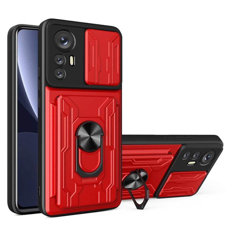 Sliding Camshield TPU+PC Phone Case with Card Slot, For Motorola Edge 20 Pro, For Motorola Moto G100, For OPPO A16, For Xiaomi 12 Pro, For OPPO Realme 8i
