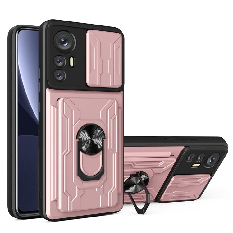 Sliding Camshield TPU+PC Phone Case with Card Slot, For Motorola Edge 20 Pro, For Motorola Moto G100, For OPPO A16, For Xiaomi 12 Pro, For OPPO Realme 8i