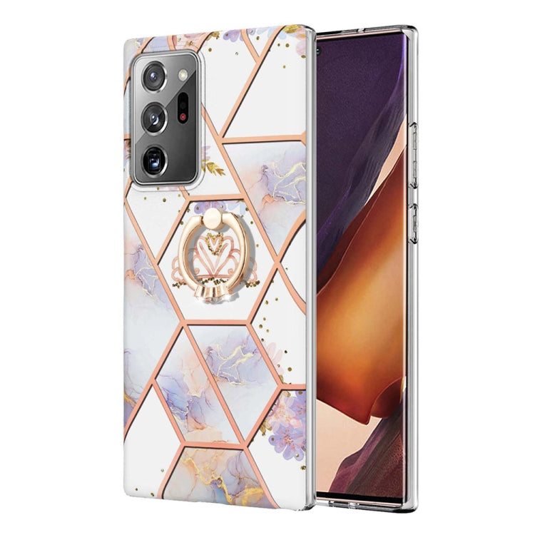 Splicing Marble Flower Pattern TPU Ring Holder Case, For Samsung Galaxy A13 4G, For Samsung Galaxy A23 5G / 4G, For Samsung Galaxy A33 5G, For Samsung Galaxy A53 5G, For Samsung Galaxy A73 5G, For Samsung Galaxy Note20, For Samsung Galaxy Note20 Ultra ...