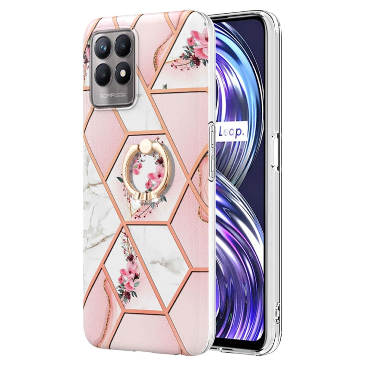 Splicing Marble Flower Pattern TPU Ring Holder Case, For OPPO A15 / A15s, For OPPO A53s 5G / A55 5G / A54 4G, For OPPO A74 5G / A93 5G / A54 5G, For OPPO A94 5G / A95 5G, For OPPO Realme 8i, For OPPO Realme 9 Pro+ 5G, For OPPO Realme 9 Pro 5G          ...