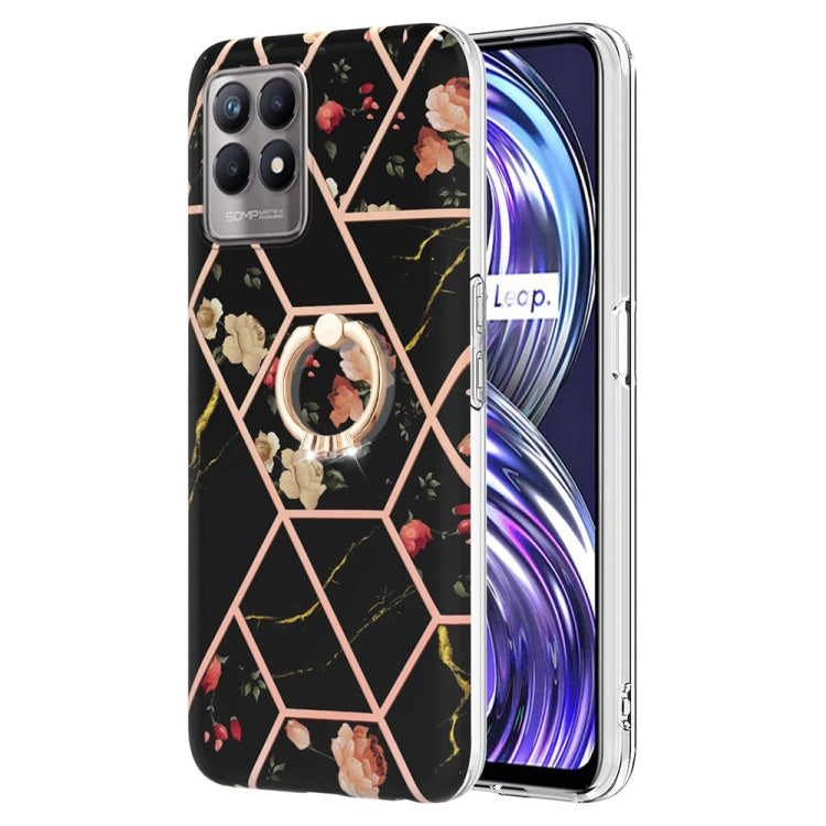 Splicing Marble Flower Pattern TPU Ring Holder Case, For OPPO A15 / A15s, For OPPO A53s 5G / A55 5G / A54 4G, For OPPO A74 5G / A93 5G / A54 5G, For OPPO A94 5G / A95 5G, For OPPO Realme 8i, For OPPO Realme 9 Pro+ 5G, For OPPO Realme 9 Pro 5G          ...