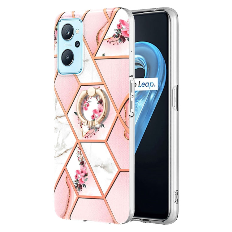 Splicing Marble Flower Pattern TPU Ring Holder Case, For OPPO A15 / A15s, For OPPO A53s 5G / A55 5G / A54 4G, For OPPO A74 5G / A93 5G / A54 5G, For OPPO A94 5G / A95 5G, For OPPO Realme 8i, For OPPO Realme 9 Pro+ 5G, For OPPO Realme 9 Pro 5G          ...