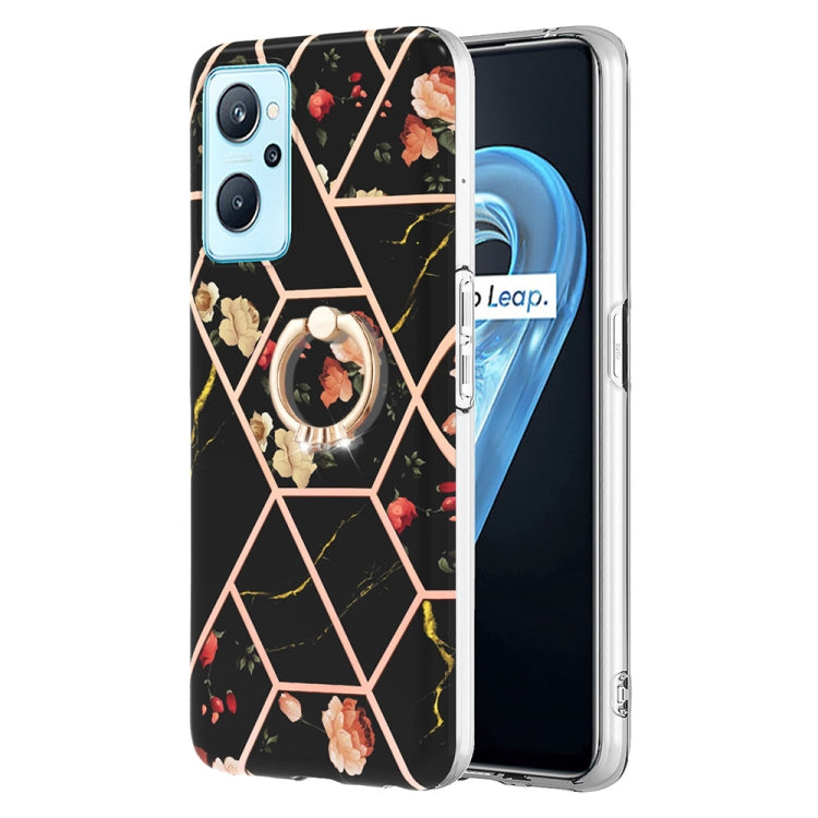 Splicing Marble Flower Pattern TPU Ring Holder Case, For OPPO A15 / A15s, For OPPO A53s 5G / A55 5G / A54 4G, For OPPO A74 5G / A93 5G / A54 5G, For OPPO A94 5G / A95 5G, For OPPO Realme 8i, For OPPO Realme 9 Pro+ 5G, For OPPO Realme 9 Pro 5G          ...