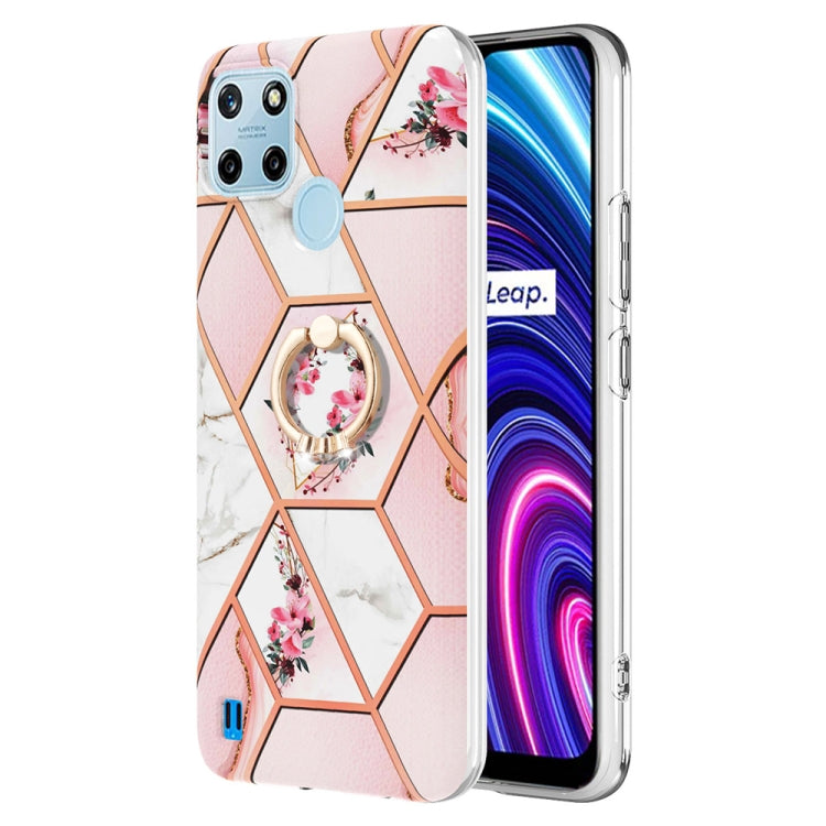 Splicing Marble Flower Pattern TPU Ring Holder Case, For OPPO A15 / A15s, For OPPO A53s 5G / A55 5G / A54 4G, For OPPO A74 5G / A93 5G / A54 5G, For OPPO A94 5G / A95 5G, For OPPO Realme 8i, For OPPO Realme 9 Pro+ 5G, For OPPO Realme 9 Pro 5G          ...