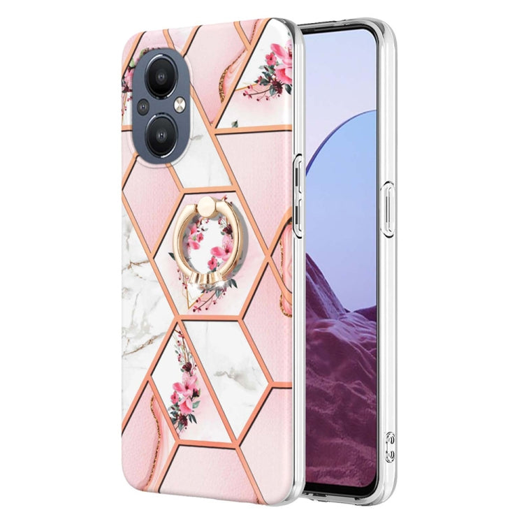 Splicing Marble Flower Pattern TPU Ring Holder Case, For Nokia G20 / G10, For Nokia G21 / G11, For OnePlus Nord N20 5G