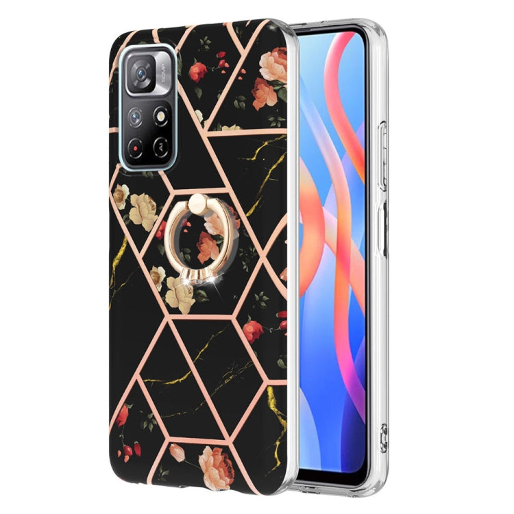 Splicing Marble Flower Pattern TPU Ring Holder Case, For Xiaomi Redmi Note 9 / 10X 4G, For Xiaomi Redmi Note 11 5G Chinese, For Xiaomi Redmi Note 11 Pro 5G / 4G Foreign, For Xiaomi Redmi Note 11 Pro / Note 11 Pro+                                       ...