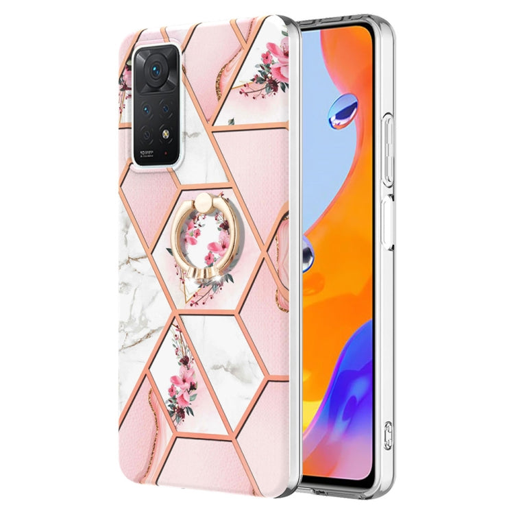 Splicing Marble Flower Pattern TPU Ring Holder Case, For Xiaomi Redmi Note 9 / 10X 4G, For Xiaomi Redmi Note 11 5G Chinese, For Xiaomi Redmi Note 11 Pro 5G / 4G Foreign, For Xiaomi Redmi Note 11 Pro / Note 11 Pro+                                       ...