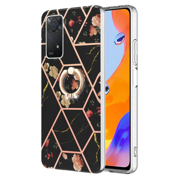 Splicing Marble Flower Pattern TPU Ring Holder Case, For Xiaomi Redmi Note 9 / 10X 4G, For Xiaomi Redmi Note 11 5G Chinese, For Xiaomi Redmi Note 11 Pro 5G / 4G Foreign, For Xiaomi Redmi Note 11 Pro / Note 11 Pro+                                       ...