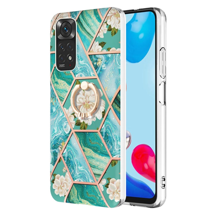 Splicing Marble Flower Pattern TPU Ring Holder Case, For Xiaomi Redmi Note 9 / 10X 4G, For Xiaomi Redmi Note 11 5G Chinese, For Xiaomi Redmi Note 11 Pro 5G / 4G Foreign, For Xiaomi Redmi Note 11 Pro / Note 11 Pro+                                       ...